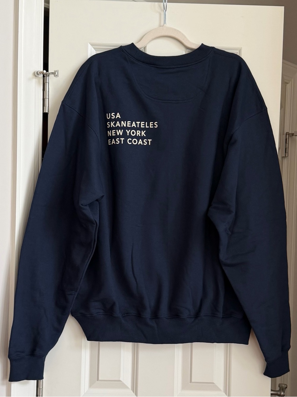 NWOT Champion Skaneateles Sweater Sweatshirt Navy Crewneck XL Collegiate Preppy - Picture 3 of 16
